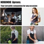 NOBONDO 12 Pack Unisex Black Bib Aprons