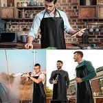 Adjustable Waterproof Black Work Aprons - 2 Pack