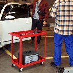 Heavy-Duty 2-Tier Rolling Tool Cart on Wheels