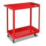 Heavy-Duty 2-Tier Rolling Tool Cart on Wheels