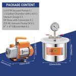 BACOENG 1.5 Gallon Vacuum Chamber Kit with Pump