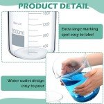 2 Pcs 2000ml Borosilicate Glass Lab Beakers