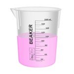 Stackable 2000ml Plastic Beakers with Measuring Scale