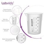 Stackable 2000ml Plastic Beakers with Measuring Scale