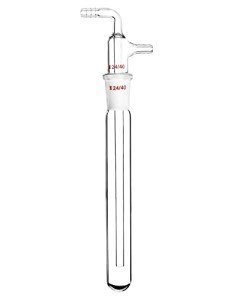 QWORK Borosilicate Glass Vacuum Cold Trap Bubbler