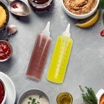 8-Pack 8-Ounce Plastic Squeeze Bottles with Measurements