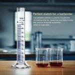 100ML Thick Glass Graduated Cylinder with Brush