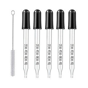 Essential Oil Dropper Pipette, 1ml Glass Tip