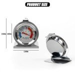 4 Pack Large Dial Refrigerator Freezer Thermometers