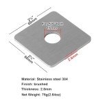 Heneng 10 Pack Stainless Steel Square Plate Washers