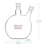 Stonylab 2L Flat Bottom Borosilicate Flask