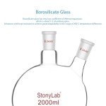 Stonylab 2L Flat Bottom Borosilicate Flask