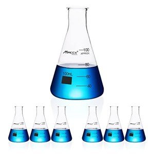 Maccx 100ml Glass Erlenmeyer Flask, Pack of 6
