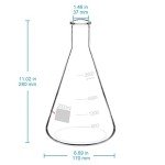 2000 ml Narrow Mouth Erlenmeyer Glass Flask