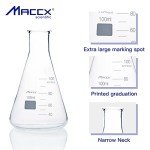 Maccx 100ml Glass Erlenmeyer Flask, Pack of 6