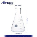 Maccx 100ml Glass Erlenmeyer Flask, Pack of 6
