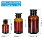 PATIKIL Glass Reagent Media Bottle, Wide Mouth