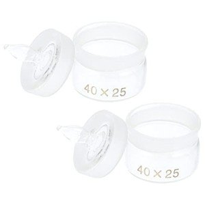 Clear Glass Weighing Bottles with Lid - 2 Pack