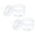 Clear Glass Weighing Bottles with Lid - 2 Pack