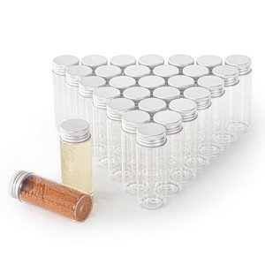40ml Clear Glass Vials with Aluminum Screw Caps - 30pcs