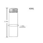 40ml Clear Glass Vials with Aluminum Screw Caps - 30pcs