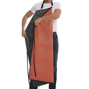 Heavy Duty Waterproof Black Vinyl Apron - 39