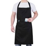 Will Well Unisex Chef Apron with Pockets - Black