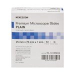 McKesson Plain Microscope Slides, Beveled Edges, 72 Count