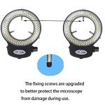 Black Adjustable 144 LED Ring Light for Microscopes