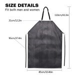 Heavy Duty Waterproof Black Vinyl Apron - 39