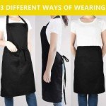 Will Well Unisex Chef Apron with Pockets - Black