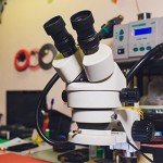 Black Adjustable 144 LED Ring Light for Microscopes