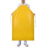 Heavy Duty Waterproof Rubber Vinyl Apron - Yellow