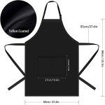 Will Well Unisex Chef Apron with Pockets - Black