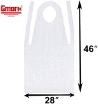 Disposable Waterproof PE Poly Apron - 100 Pack
