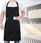 Will Well Unisex Chef Apron with Pockets - Black