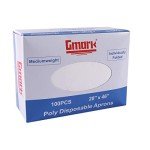 Disposable Waterproof PE Poly Apron - 100 Pack