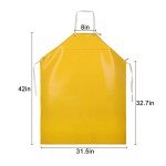 Heavy Duty Waterproof Rubber Vinyl Apron - Yellow