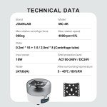 Portable Mini Centrifuge 4000RPM with 2-in-1 Rotor
