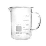 QWORK 500ml Borosilicate Glass Beaker Mug