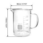 QWORK 500ml Borosilicate Glass Beaker Mug