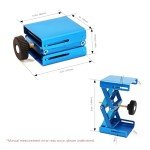 Blue Aluminum Lab Support Jack, 5.5" Max Height