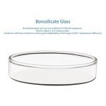 Glass Petri Dish 120x25 mm with Clear Lid