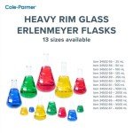 Cole-Parmer 6000 mL Glass Erlenmeyer Flask