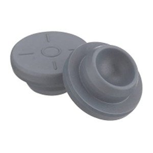 Wheaton 20mm Gray Rubber Straight Plug Stoppers
