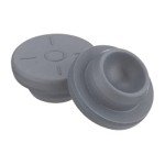 Wheaton 20mm Gray Rubber Straight Plug Stoppers