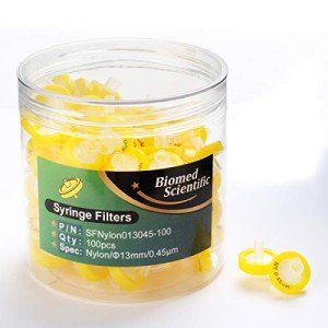 Nylon Syringe Filters 13mm 0.45µm Pack of 100