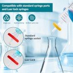 100 PCS 13mm Syringe Filters, 0.22µm Pore Size
