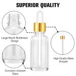 Clear Glass Dropper Bottles 1oz - 24 Pack