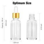 Clear Glass Dropper Bottles 1oz - 24 Pack